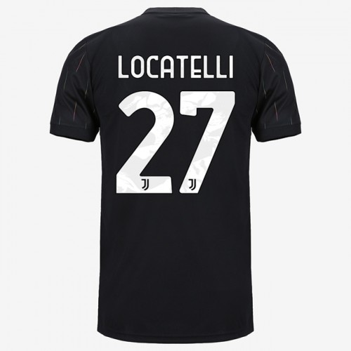 Juventus Fodboldtrøjer Manuel Locatelli 27 Udebanesæt 2021/22 Kort ærmer Juventus Fodboldtrøjer Manuel Locatelli 27 Udebanesæt 2021/22 Kort ærmer